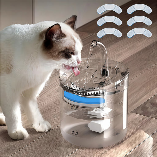 6pcs Pet Fountain Replacement Filters for Cats & Dogs - Activated Carbon & Ion Exchange Technology, Traps Chlorine, Heavy Metals & Odors, Keeps Water Fresh & Clean, Compatible with Most Pet Water Fountain Dispensers, Pet Hydr