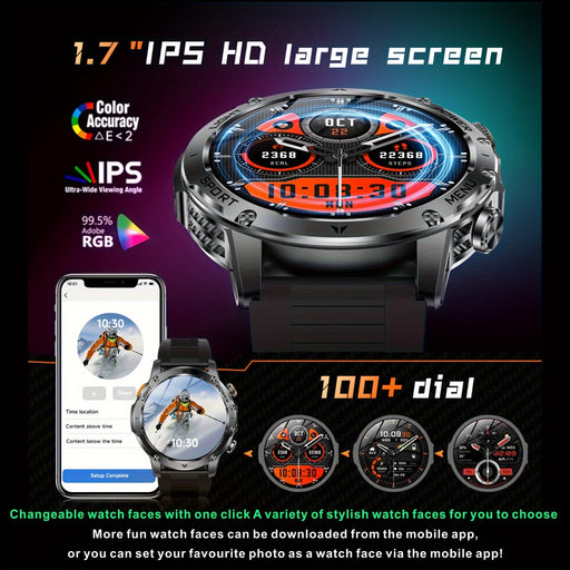 IPX8 New Multifunctional Smart Watch, Battery, Fitness Tracker, Call and Message Notifications, IPX8 High Quality, Flashlight, Calculator, Stopwatch, HD Full Touch Screen, Sports Data Recording, Gift Choice