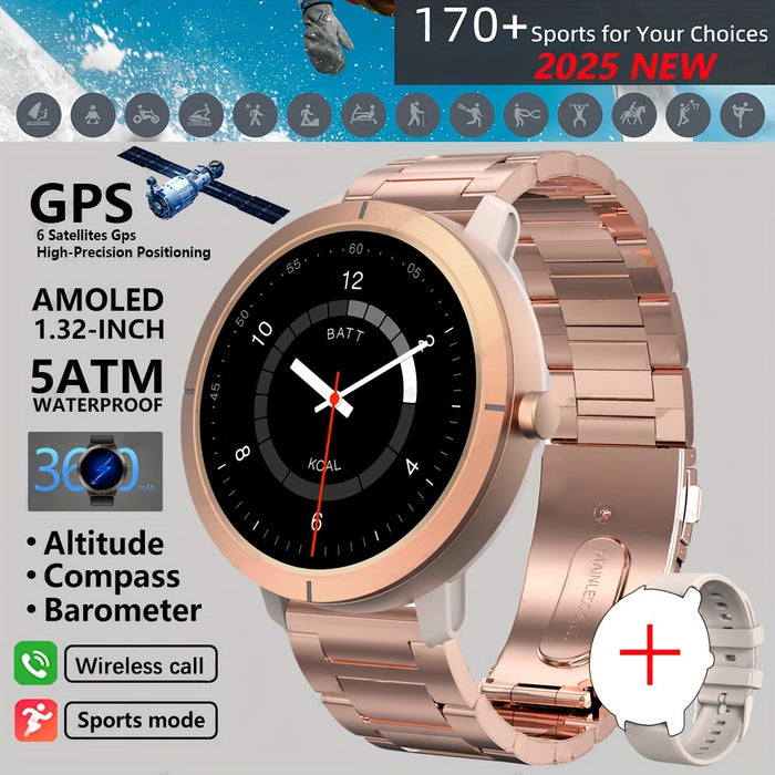 Fanwear 2025 New GPS smart watch, Men's Women's outdoor sports GPS smart watch, built-in dual-frequency GPS, built-in high-end chip: atctions 3085S compass altitude pressure 5ATM High Quality swimming, automatic recognition o