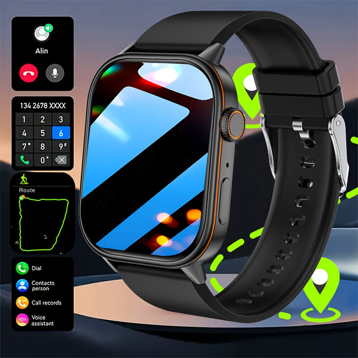 DAORKOW GPS Smartwatch - Waterproof, Stainless Steel Band, 5.11cm HD Display, 170+ Sports Modes, & Step Tracking, Wireless Calls, USB Charging, 420mAh Battery, Unisex Design - Perfect for Valentine's Day, Mother's Day, Women'