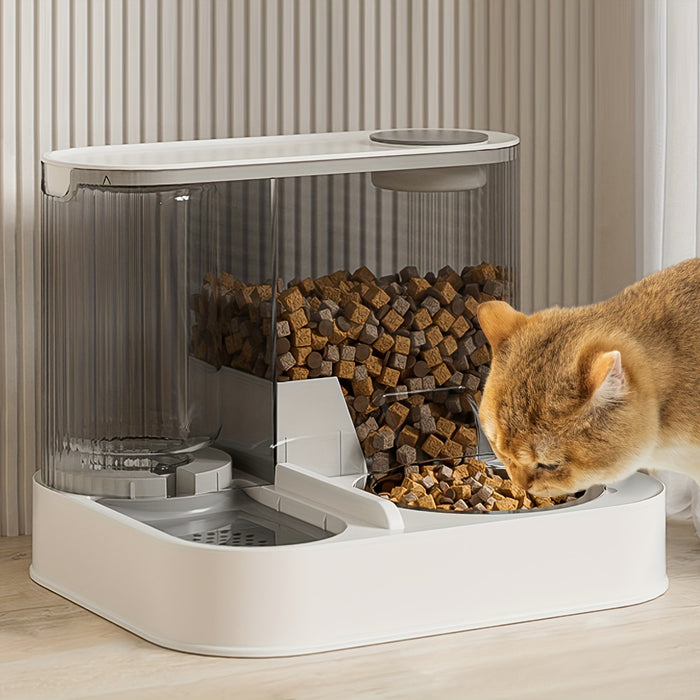2-in-1 Cat Feeder and Water Dispenser - Leak-Proof, Automatic Pet Bowls for Cats