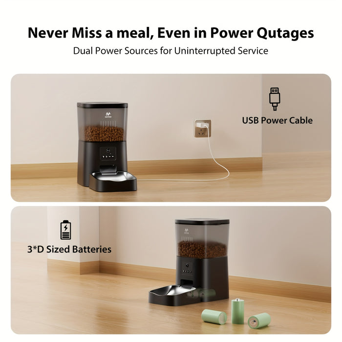 Alimentador Automático para Gatos com Câmara HD - WiFi Smart App