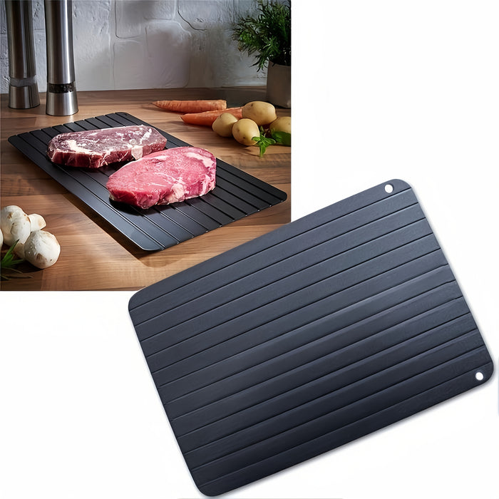 1pc, Fast Defrost Tray, Defrosting Tray For Frozen Meat, Defroster Plate For Fast Thaw Frozen Food Meat Fruit, Defrosting Plate Board, Defrost Tray, Thaw Master, Kitchen Gadgets