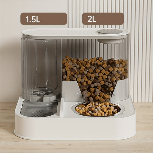 2-in-1 Cat Feeder and Water Dispenser - Leak-Proof, Automatic Pet Bowls for Cats