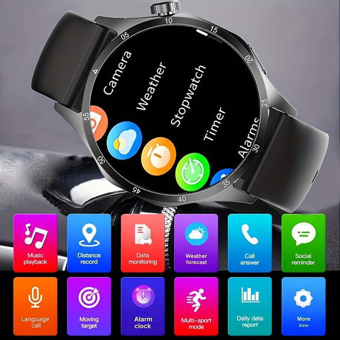 2025 New GPS GT5 Pro Smart Watch for Men - 3.89cm HD Screen, Wireless Calling, 100+ Sports Modes, AI Voice Assistant, USB Charging, Outdoor Fitness Tracker with Compass, Versatile Accessory, Stylish Accessory, Sleek Metallic