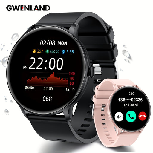 2025 Latest Round Smartwatch with Answer/Dial Features, Message Notifications, Pedometer, Calorie Tracker, Multiple Sports Modes, Alarm, Calculator, And Timer, Featuring a Silicagel Strap And Digital Display, Suitable for And