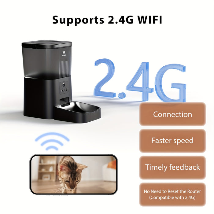 Alimentador Automático para Gatos com Câmara HD - WiFi Smart App