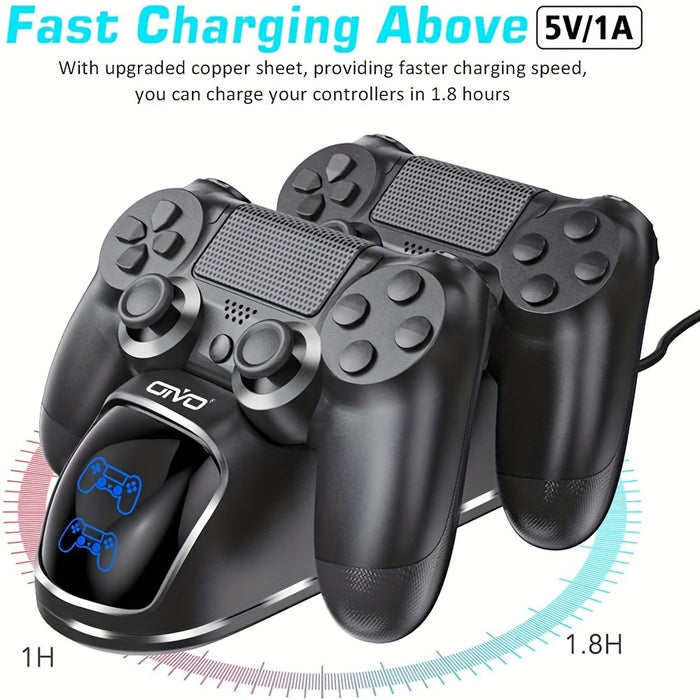 for PS4 Controller Charger with Charging Display Function, Fast Charge and Protection Storage Holder