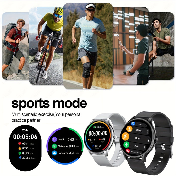GWENLAND 2025 Smart Watch-3.86cm Display, Answer/Dial/Reject, Wireless Call, Outdoor Fitness Monitor, 100+ Sports Modes, Sedentary Reminder, Message Push, Remote Photo, Music Control, Best Gifts for Boyfriend or Girlfriend.