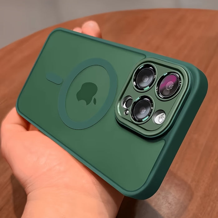 Magical Luxury Matte Translucent Armor Shockproof Case for iPhone 16 15 14 13 12 11 Pro Max with Wireless Charge Cover