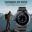 Outdoor GPS Sports Watch, AMOLED Large-screen Men's Smartwatch, Fitness Watch, Compass Altitude and Air Pressure Measurement Outdoor Watch, Activity Tracker with Wireless Calling and Message Notification, 100+ sports modes, s