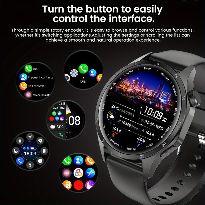 2025 New GPS GT5 Pro Smart Watch for Men - 3.89cm HD Screen, Wireless Calling, 100+ Sports Modes, AI Voice Assistant, USB Charging, Outdoor Fitness Tracker with Compass, Versatile Accessory, Stylish Accessory, Sleek Metallic