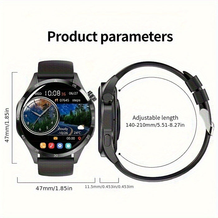 2025 New GPS GT5 Pro Smart Watch for Men - 3.89cm HD Screen, Wireless Calling, 100+ Sports Modes, AI Voice Assistant, USB Charging, Outdoor Fitness Tracker with Compass, Versatile Accessory, Stylish Accessory, Sleek Metallic