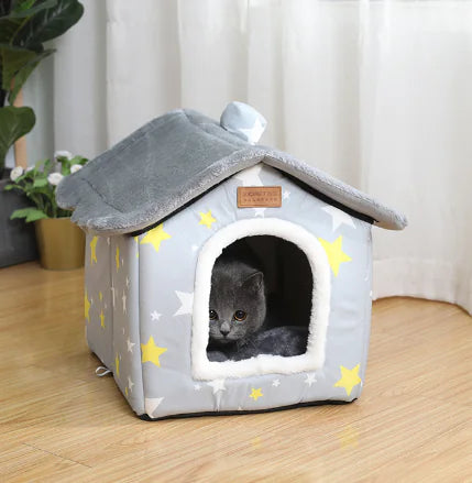 Niche fermée et chauffée pour animaux de compagnie