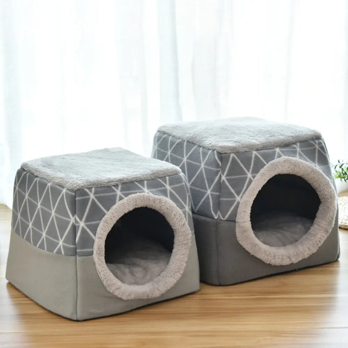 Dual-Comfort Pet Capsule Bed