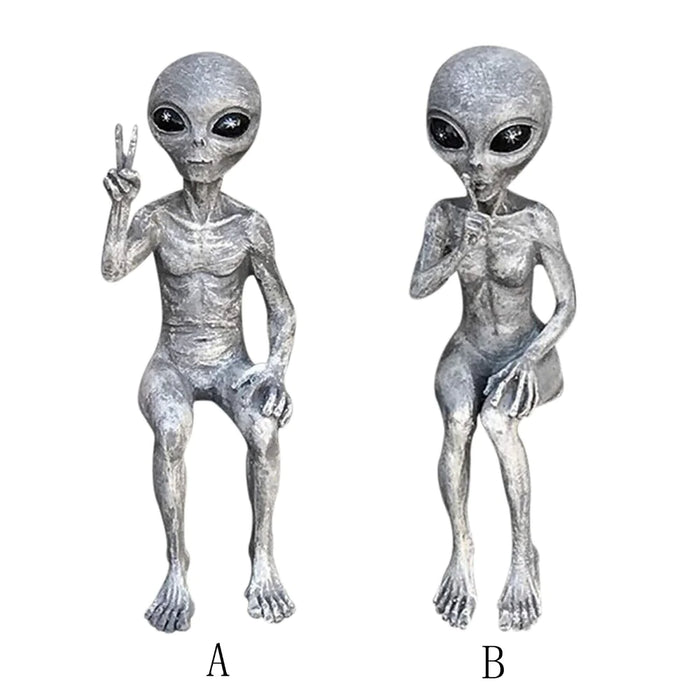 Space Intruder Garden Sculptures