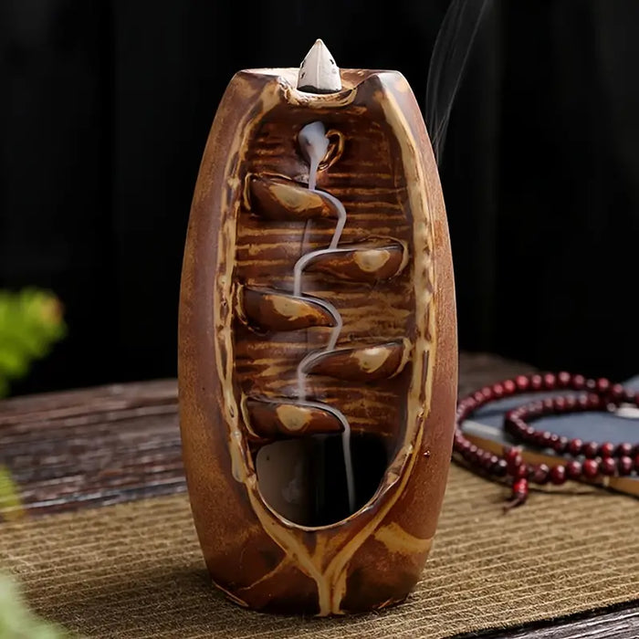 Ceramic Waterfall Incense Burner