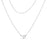 .925 Sterling Silver 1/5 Cttw Round Diamond Love 18" Pendant Necklace (I-J Color, I2-I3 Clarity)