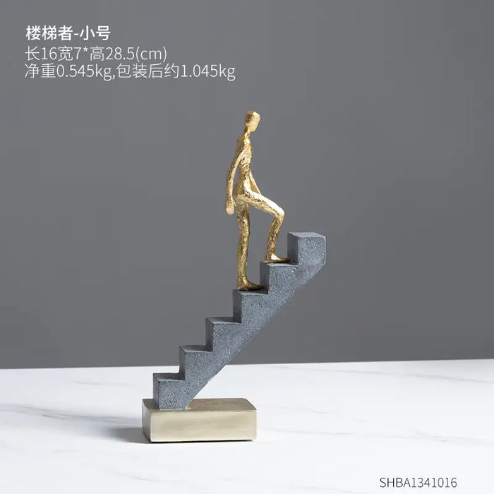 Nordic Luxury Style Abstract Stair Person Decorative Piece