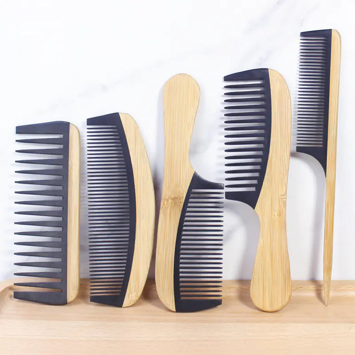 Eco-Friendly Bamboo Hair Styler - Static-Free