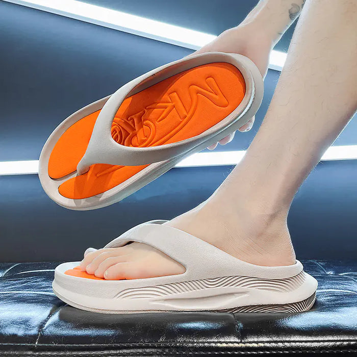 Men's Summer Beach Flip Flops - Durable Casual Sandals