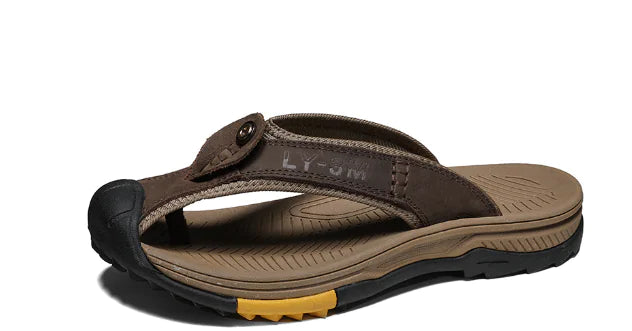 Men's Casual Leather Summer Beach Sandals & Flip Flops