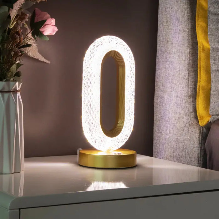 Touch-Sensitive Crystal Desk Lamp
