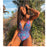 2020 New Women's Sexy Backless One-Piece Swimsuit