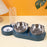 2-in-1 Pet Feeder and Water Dispenser, Stainless Steel & Plastic, Automatic Dual Bowl for Cats and Dogs, Easy Sloped Design, Durable Feeding Station