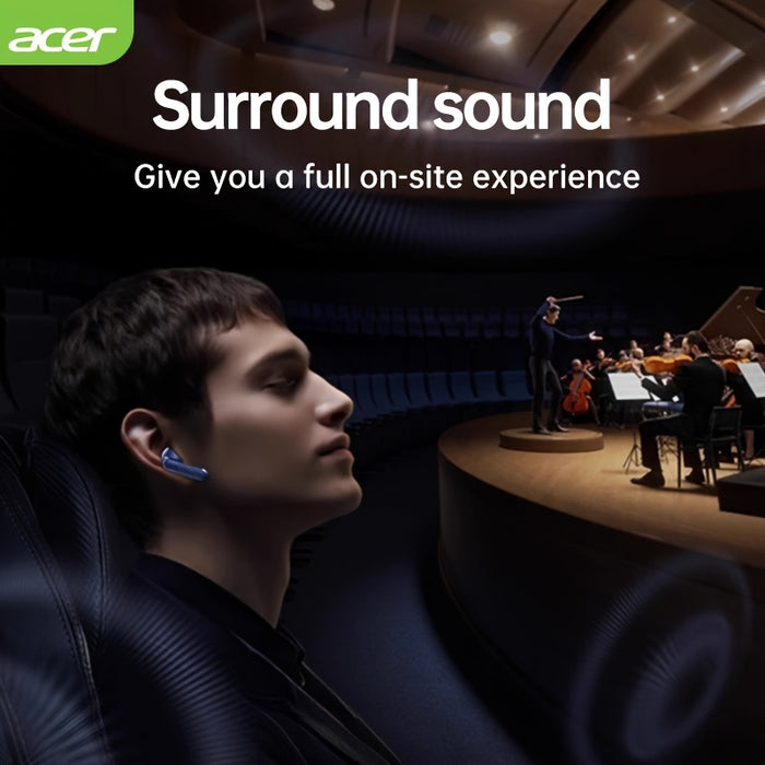 [acer official authentic]In-Ear Design|TWS Wireless Headset|Stereo|Heavy Bass|Low Latency|Comfortable Wearing(Study/Business/Sports/Running/Fitness)|Multi-Device Compatible(Mobile Phone/Tablet/Laptop)|Christmas Gift/Valentine