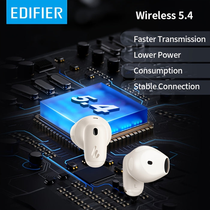 Edifier T10 AI Call Noise Reduction Earphones, Stereo Wireless Earphones, 2024 New Earphones, Wireless 5.4, Built in Microphone, Clear Call, Rechargeable 350mAh Lithium Polymer Battery, Plastic Material, No Cable Required, Su
