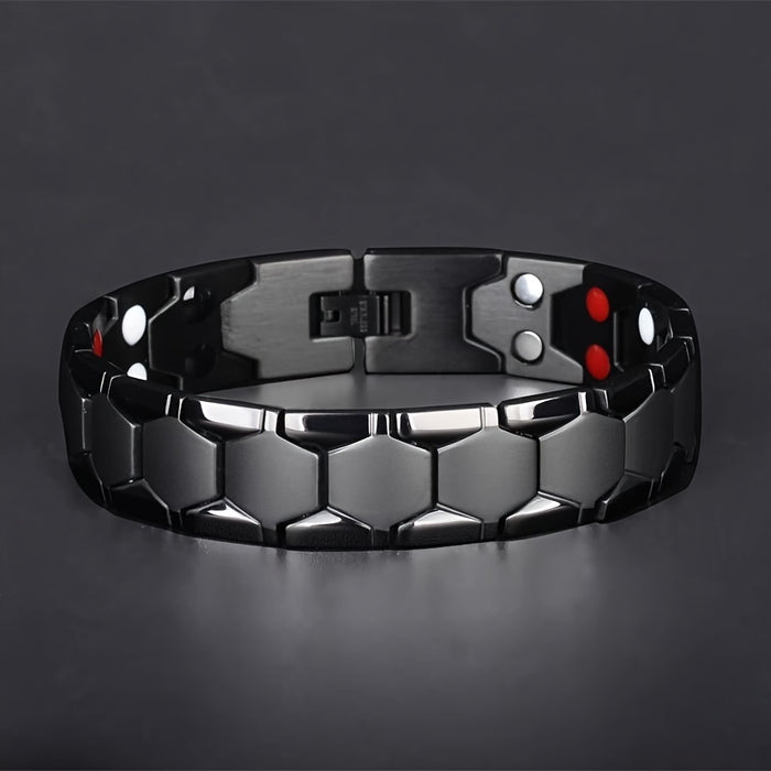 Stylish Stainless Steel Men's Bracelet - Vacuum Electroplated, Waterproof & Sweatproof - Perfect Gift for Family and Friends