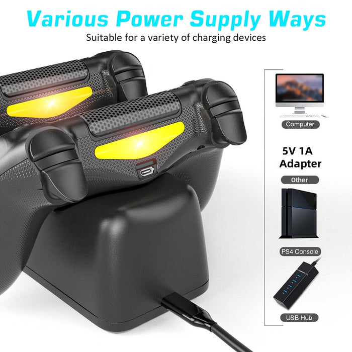 for PS4 Controller Charger with Charging Display Function, Fast Charge and Protection Storage Holder