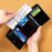 Vintage Oil Wax Layer Cowhide Men's Wallet, RFID Anti-theft Card Folding Genuine Leather Wallet, Large Capacity Multi-Card Credit Card Holder, Transparent ID Document Card Holder, 12 Bank Card Slots, 2 Transparent ID Document