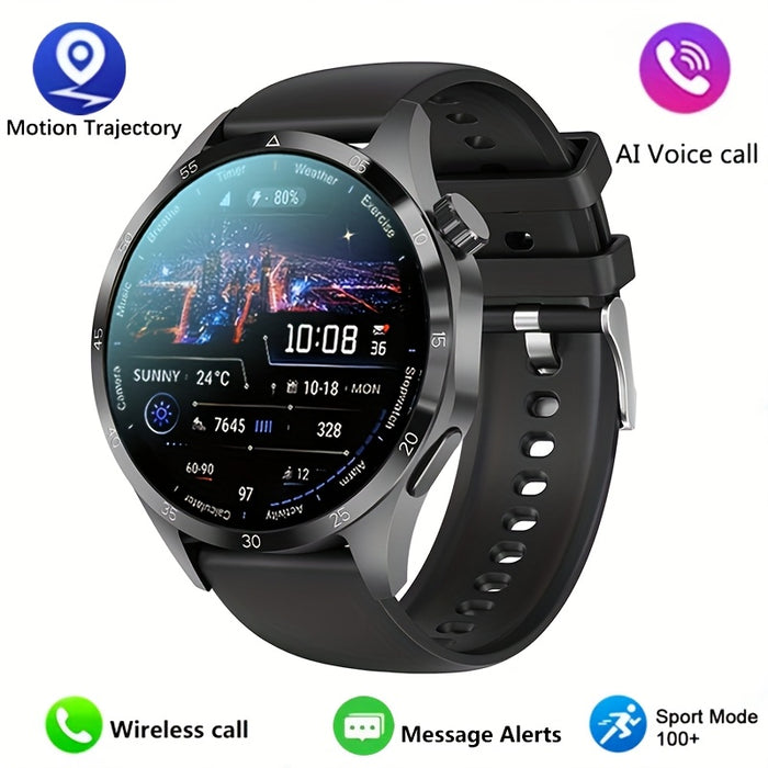 2025 New GPS GT5 Pro Smart Watch for Men - 3.89cm HD Screen, Wireless Calling, 100+ Sports Modes, AI Voice Assistant, USB Charging, Outdoor Fitness Tracker with Compass, Versatile Accessory, Stylish Accessory, Sleek Metallic