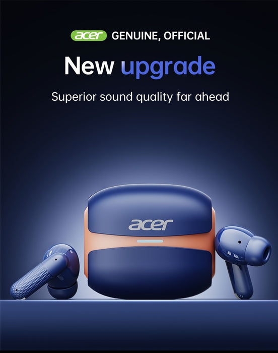[acer official authentic]In-Ear Design|TWS Wireless Headset|Stereo|Heavy Bass|Low Latency|Comfortable Wearing(Study/Business/Sports/Running/Fitness)|Multi-Device Compatible(Mobile Phone/Tablet/Laptop)|Christmas Gift/Valentine