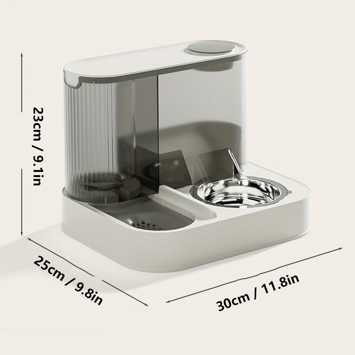 2-in-1 Cat Feeder and Water Dispenser - Leak-Proof, Automatic Pet Bowls for Cats