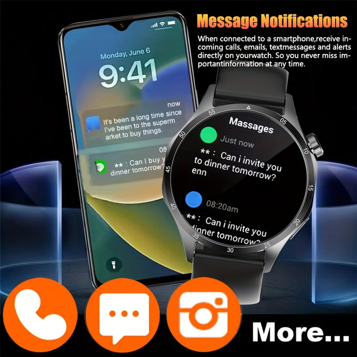 2025 New GPS GT5 Pro Smart Watch for Men - 3.89cm HD Screen, Wireless Calling, 100+ Sports Modes, AI Voice Assistant, USB Charging, Outdoor Fitness Tracker with Compass, Versatile Accessory, Stylish Accessory, Sleek Metallic
