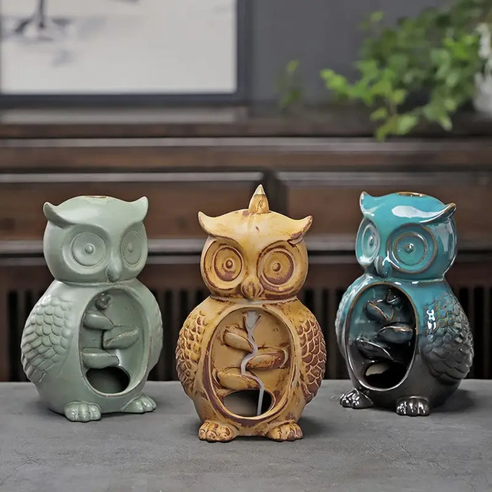 Owl Aromatherapy Incense Set with 20 Cones