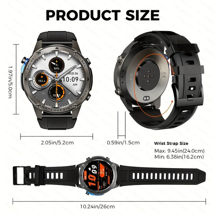 Fanwear GPS Smart Watch with GPS, Compass, Altitude, Air Pressure, Swimming, Triathlon, Timer, 5ATM High Quality, Stopwatch, 170+ Sports Modes, Automatic Motion Recognition, 500mAh USB-Charged Battery, ATS3085L Chip, Wireless