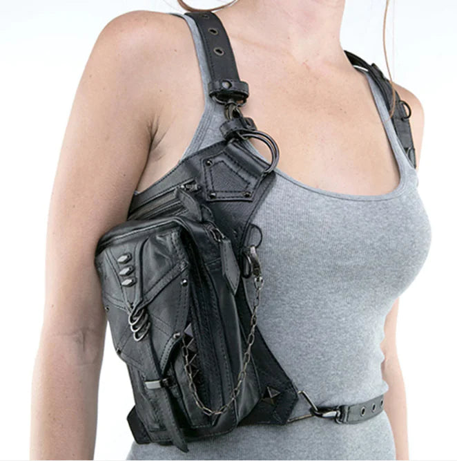 Urban Explorer PU Leather Hip Pack