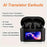 2025 new AI real-time translation Bluetooth headset, Smart LCD Touch Screen, ANC ENC Wireless Tws Earphones Noise Cancellation Headphone Digital Display Touch Screen Bluetooth Earbuds