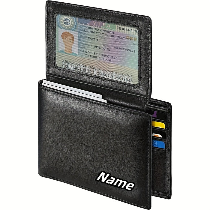 Carteira Masculina RFID Personalizada - Design Slim com Gravação do Nome