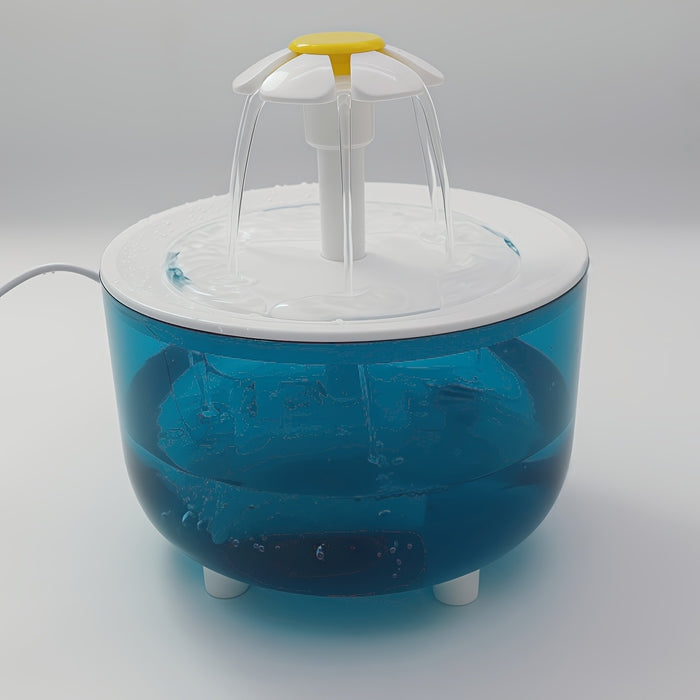Cats and dogs pet new fountain flower water dispenser automatic cat water dispenser dog water dispenser food grade PP material, quiet operation, USB powered, safe and secure, suitable for cats and dogs large capacity