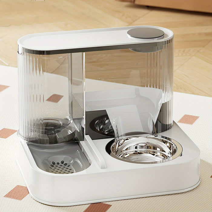 2-in-1 Cat Feeder and Water Dispenser - Leak-Proof, Automatic Pet Bowls for Cats