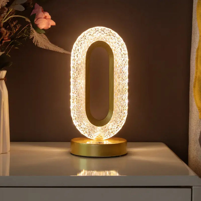 Touch-Sensitive Crystal Desk Lamp