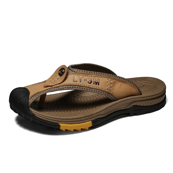 Men's Casual Leather Summer Beach Sandals & Flip Flops