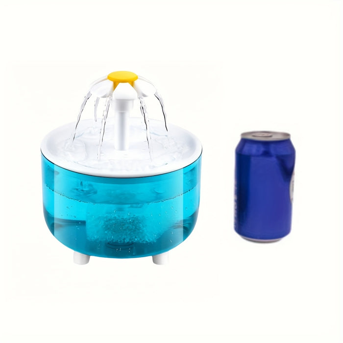 Cats and dogs pet new fountain flower water dispenser automatic cat water dispenser dog water dispenser food grade PP material, quiet operation, USB powered, safe and secure, suitable for cats and dogs large capacity