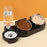 2-in-1 Pet Feeder and Water Dispenser, Stainless Steel & Plastic, Automatic Dual Bowl for Cats and Dogs, Easy Sloped Design, Durable Feeding Station