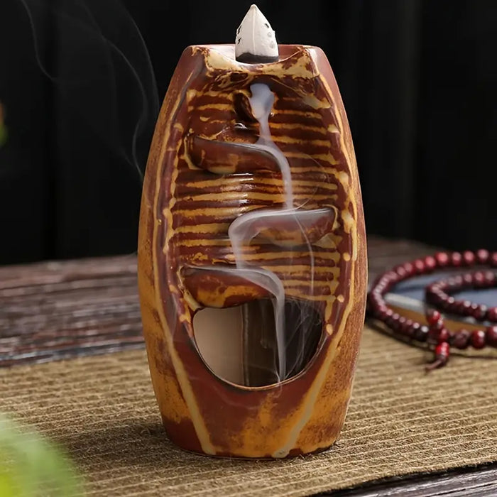 Ceramic Waterfall Incense Burner